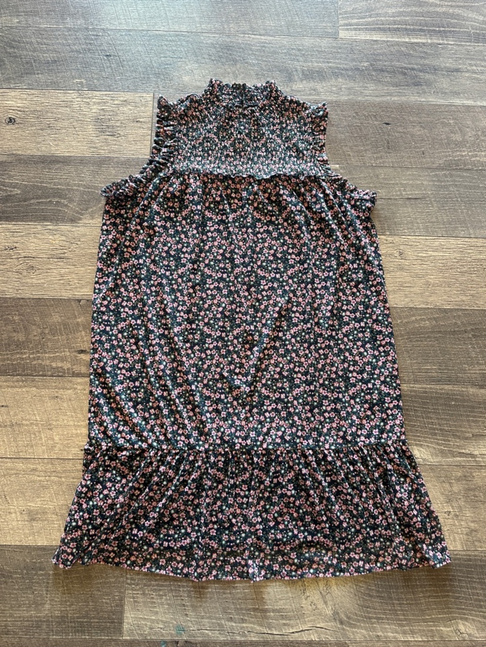 Maurices Black Dress with Pink Floral Print
